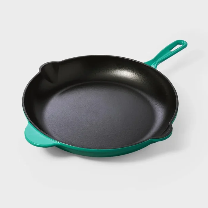 Enameled Cast Iron Fry Pan – Green