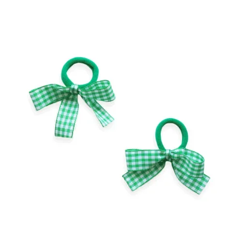Eva’s House Gingham Hair Ties- Moss Green
