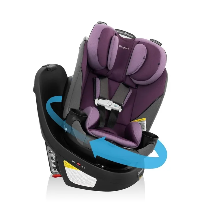 Evenflo GOLD Revolve360 Slim 2-in-1 Rotational Convertible Car Seat with SensorSafe – Amethyst