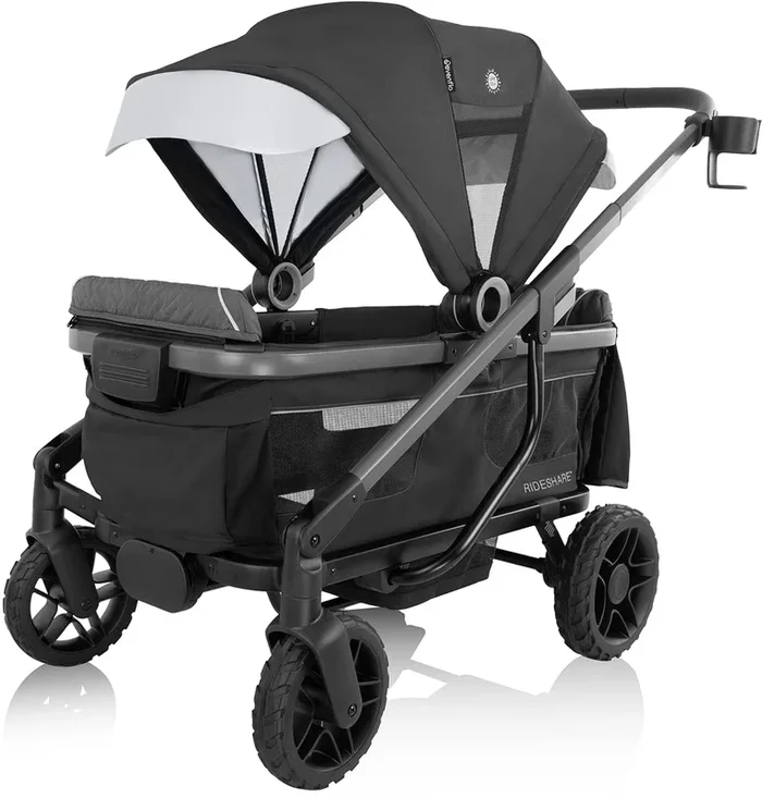 Evenflo Shyft Rideshare All-Terrain Performance Stroller Wagon – Sterling Black