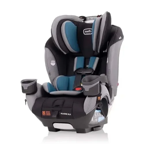 EveryFit All4One 3-in-1 Convertible Car Seat With Quick Clean Cover – Reefs Green (See Description)