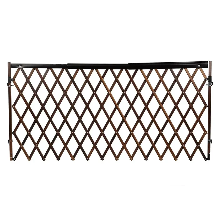 Expansion Walk Thru Room Divider Baby Gate – Dark Brown