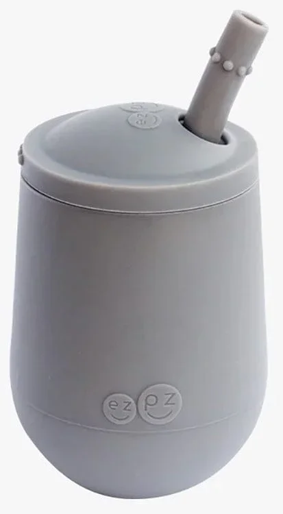 EZPZ Mini Cup Training Cup + Straw Training System – Gray