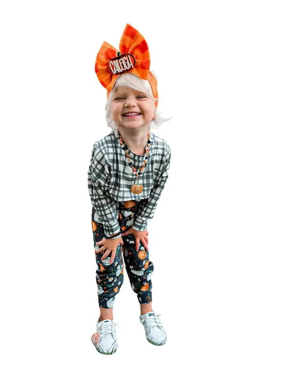 Fall Pumpkins Honey/ Ollie Romper – With Snaps