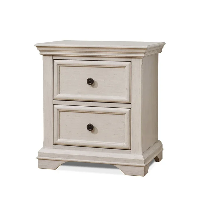 Fawn Baby Glacier Nightstand in Brushed Ivory
