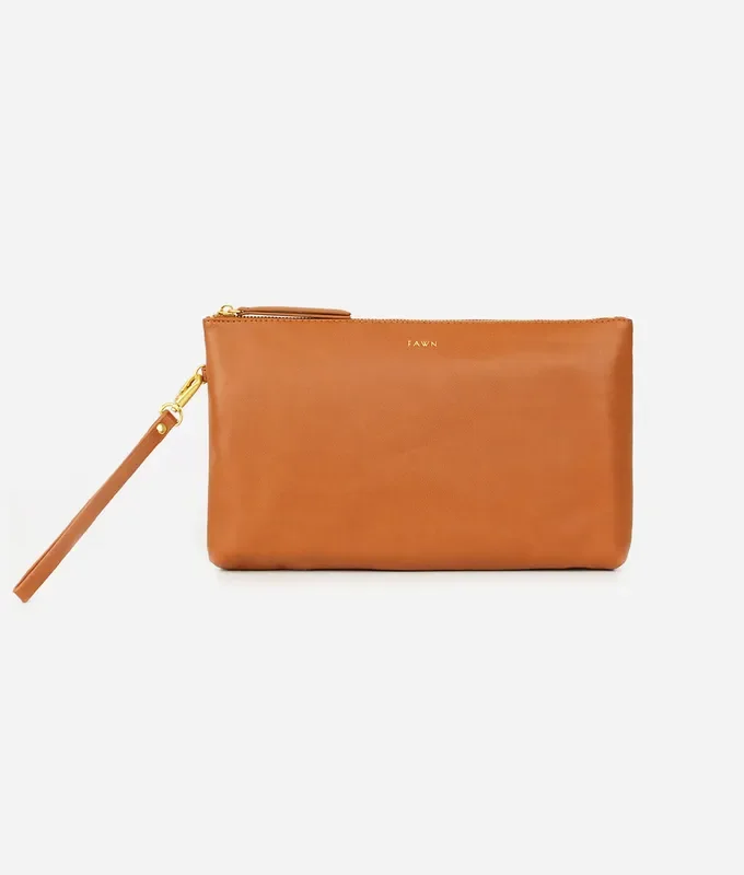 Fawn Design The Changing Clutch in Brown Matte