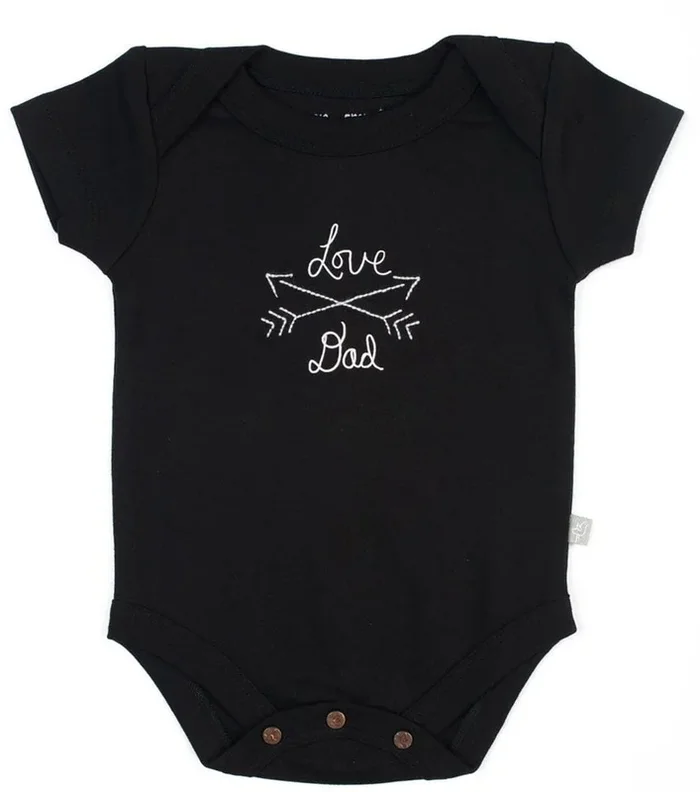 Finn+Emma Lap Shoulder Bodysuit, 9-12m – Black