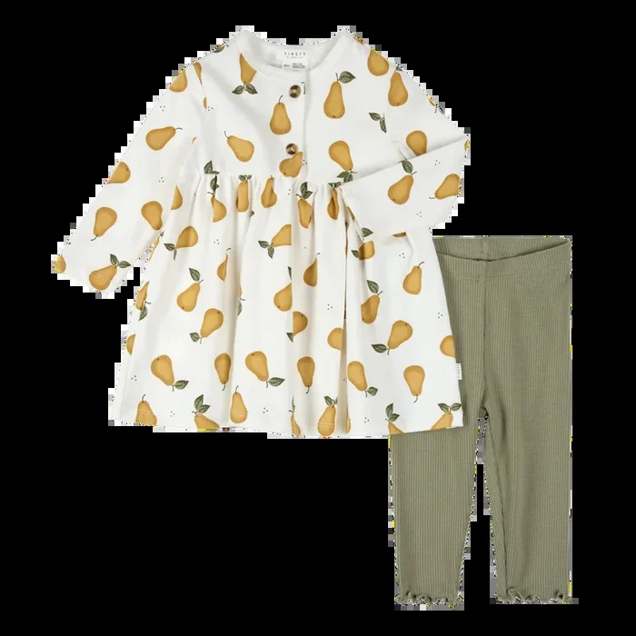FIRSTS Pear Print 2-Piece Dress Set