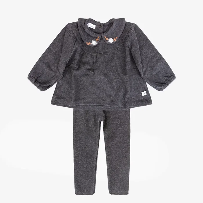 Flavia Top And Leggings – Charcoal