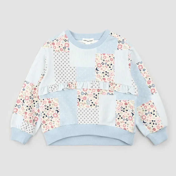 Floral Patchwork Sweatshirt + Legging Set