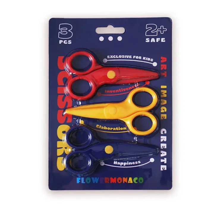 Flowermonaco Children’s Safety Scissors | 3 Pack