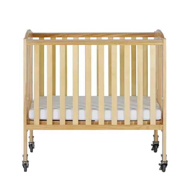 Folding Portable Mini Crib – Natural