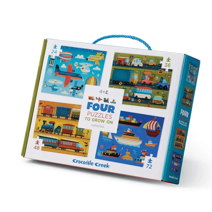 Four Puzzles to Grown On Set – Vehicles