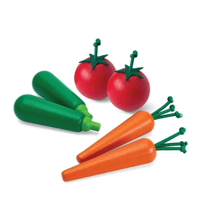 Fresh Produce Set B (Carrots, Zucchinis, and Tomatoes)