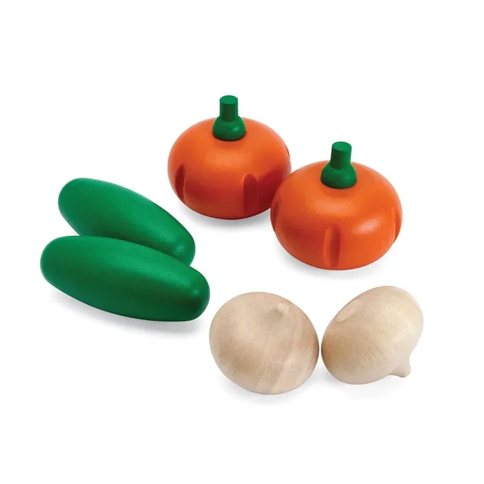 Fresh Produce Set E (Cucumbers, Onions & Pumpkins)