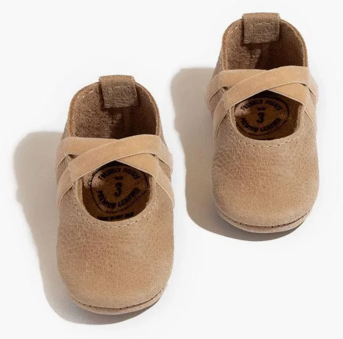 Freshly Picked Ballet Slipper, Size 2 – Weathered Brown