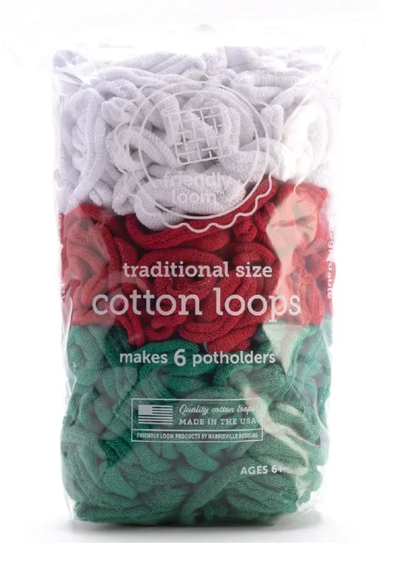 Friendly Loom Potholder Cotton Loops | Bright Holiday