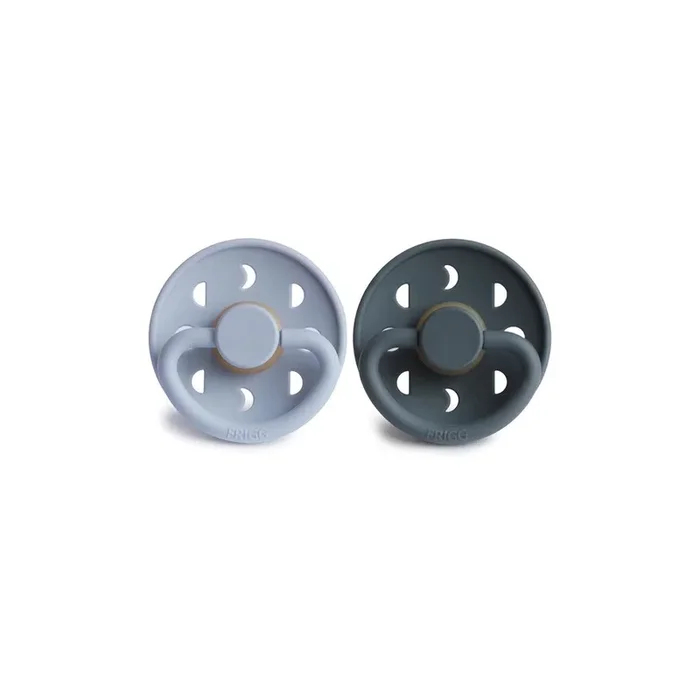 FRIGG Moon Phase Latex Pacifier – 2 Pack – Pack Powder Blue – Slate