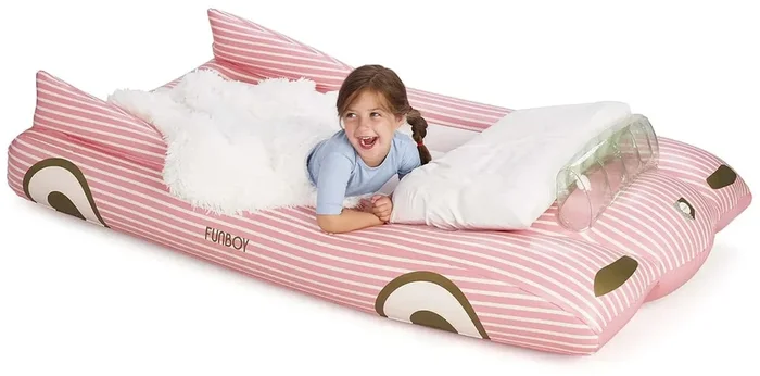 FUNBOY Kids Sleepover Air Mattress – Pink Convertible