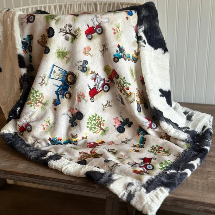 Funny Farm Minky Blanket