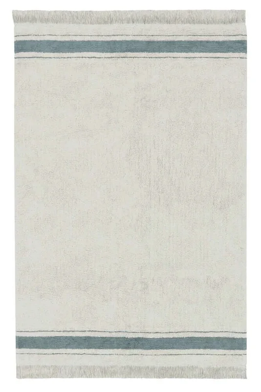 Gastro Organic Cotton Washable Rug, Vintage Blue