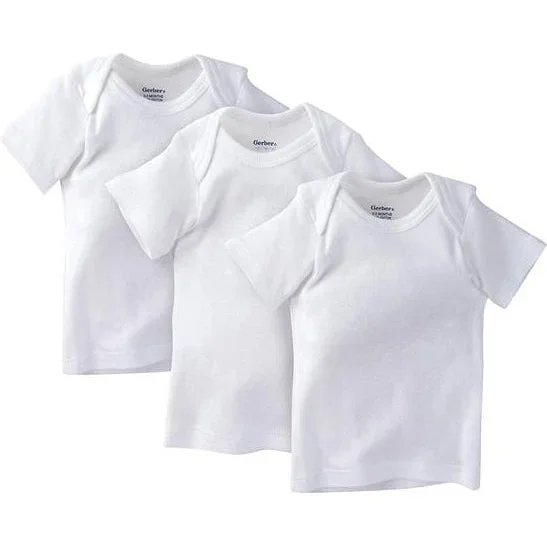Gerber 3-Pack White Slip-On Short Sleeve T-Shirt