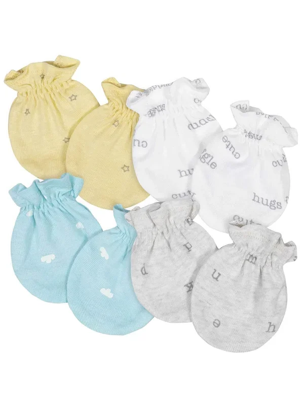 Gerber® 4-Pack Baby Unisex “Hugs” No Scratch Mittens Set