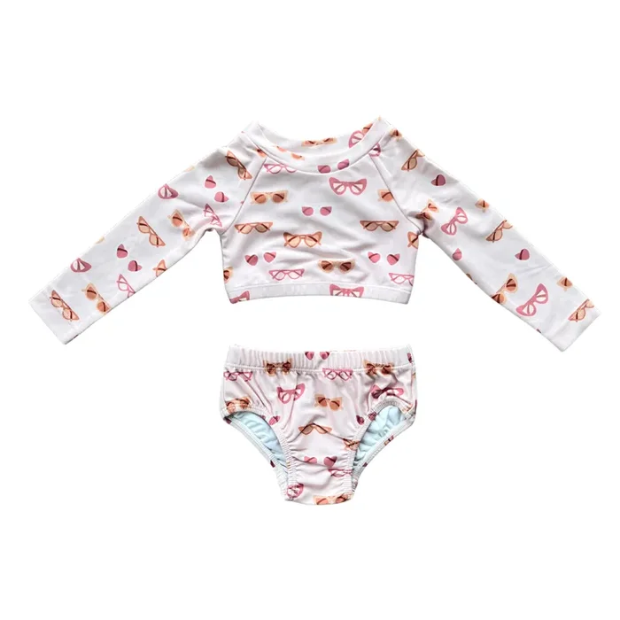 Girl’s Two-piece Crop Swim Set