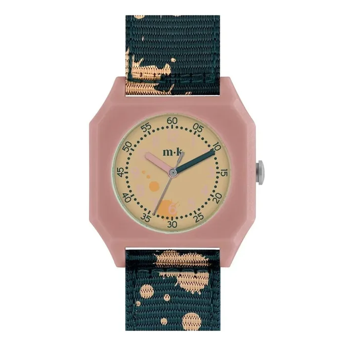 Girls’ Watch | Green & Pink Splashes