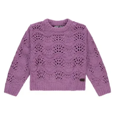 GIRLS PULLOVER PURPLE SWEATER