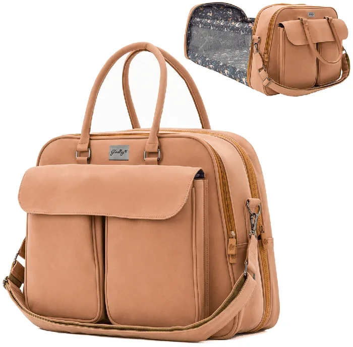 Gladly Family Pod Diaper Bag Changing Station + Travel Cot – Porcini Tan