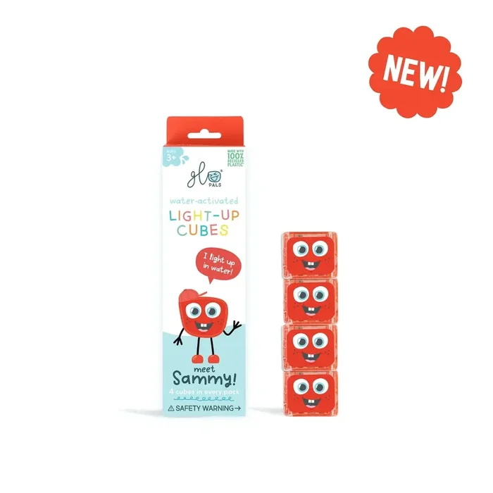 Glo Pals 4-Pack Light Up Cubes Red (Sammy)