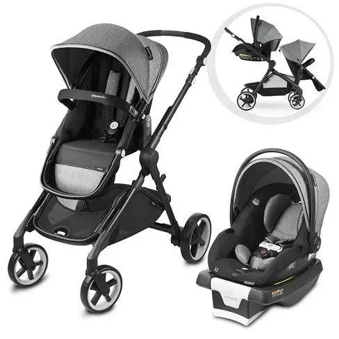 Gold Pivot Xpand Smart Modular Travel System with Stroller & SecureMax Infant Car Seat – Moonstone
