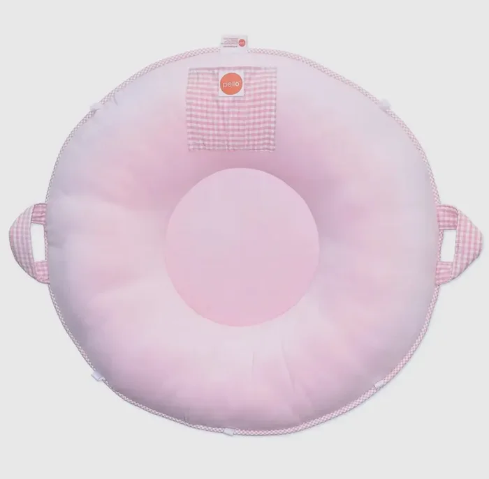 Goose Waddle Sadie Pink Gingham Pello Floor Cushion