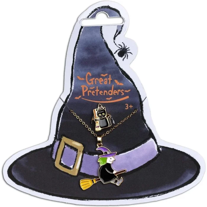 Great Pretenders Witch Necklace Cat Ring