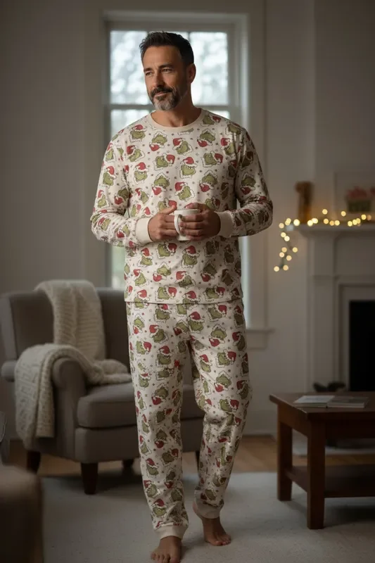 Grinchy Cheer (Men’s Long Sleeve PJ)