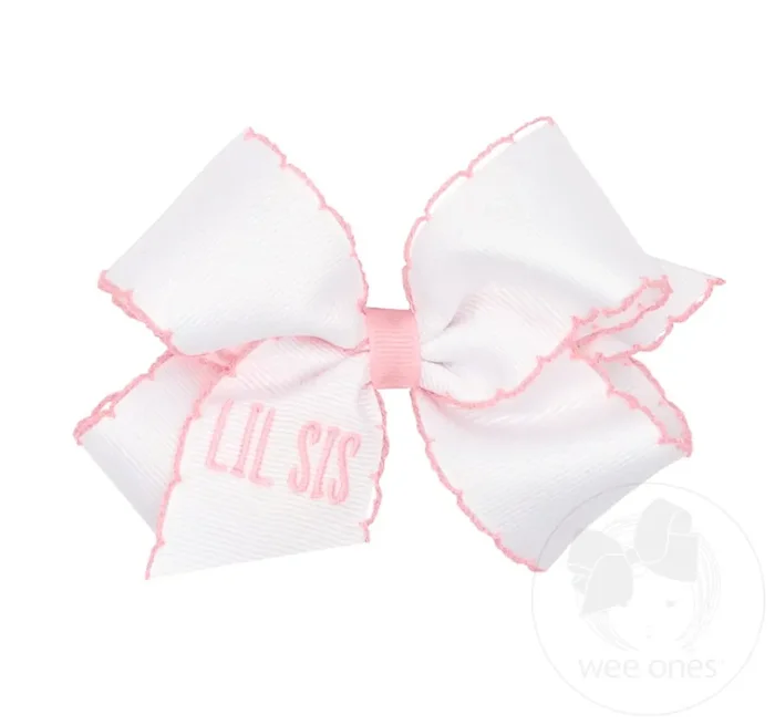 Grosgrain Pink Moonstitch LIL SIS