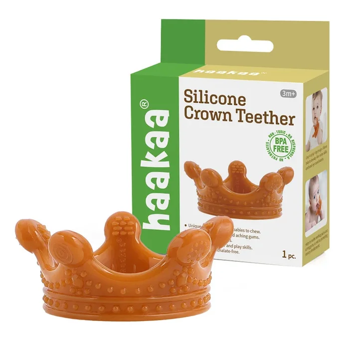 Haakaa Silicone Crown Teether 1 PK – Amber