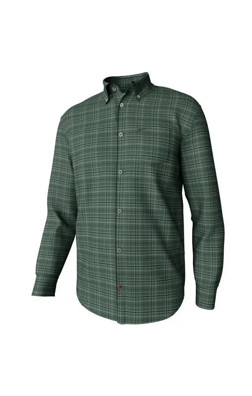 Hadley Luxe Long Sleeve Button Down – Horton Plaid, Green