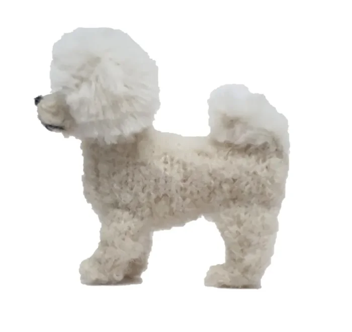 Hand Knit Alpaca Wool Christmas Ornament – Bichon Frise Dog