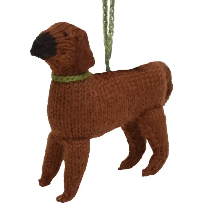 Hand Knit Alpaca Wool Christmas Ornament – Rhodesian Ridgeback Dog