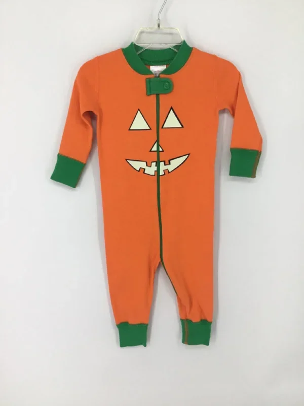 Hanna Andersson Child Size 9-12 Months Orange Halloween Pajamas