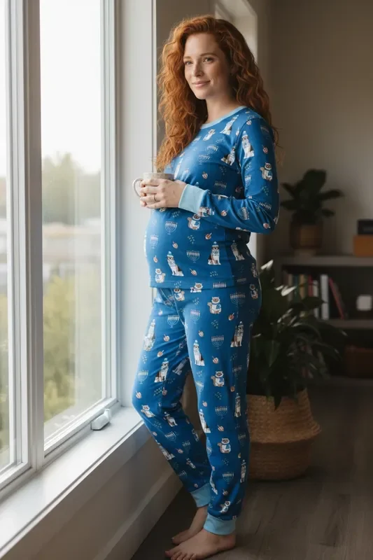 Hanukkah Pets (women’s Long Sleeve Pj) – Blue