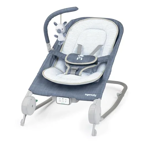 Happy Belly Rock-to-Bounce Seat – Chambray