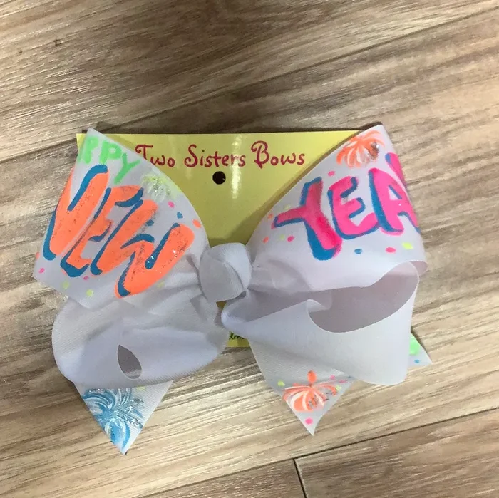 Happy New Year Neon Bow