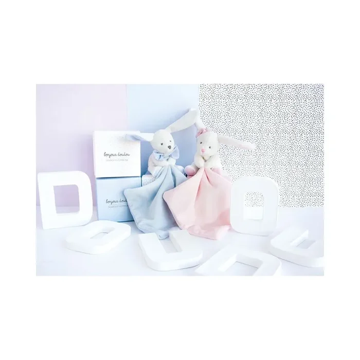 Hello Baby Blanket With Plush Stuffed Animal Bunny