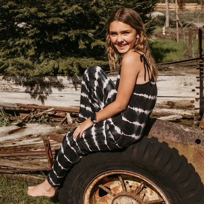 Hema Charcoal Tie Dye Jumpsuit