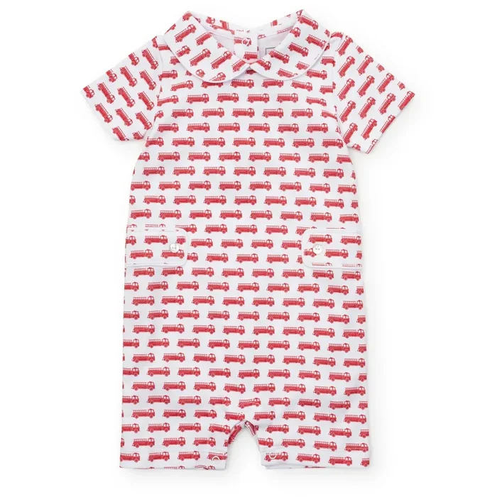 Henry Boys’ Pima Cotton Shortall – Fire Truck Red