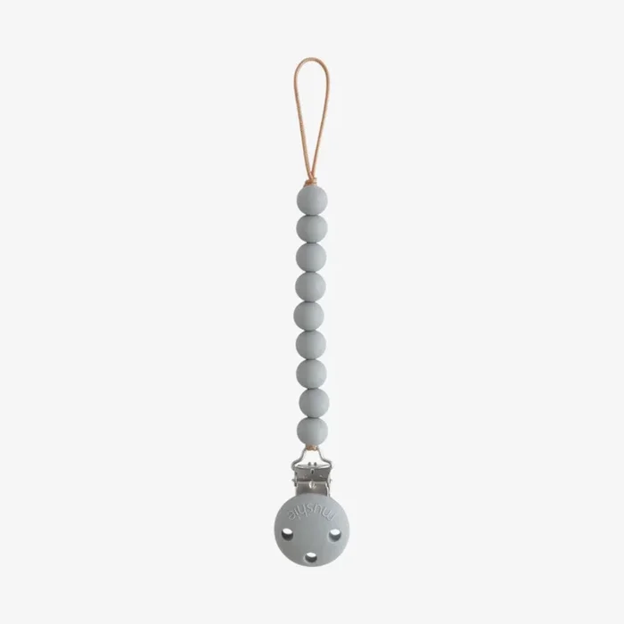 Hera Silicone Pacifier Clip – Stone