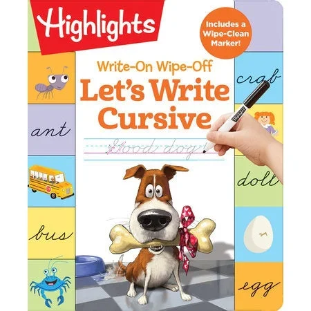 Highlights Write-On Wipe-Off Let’s Write Cursive